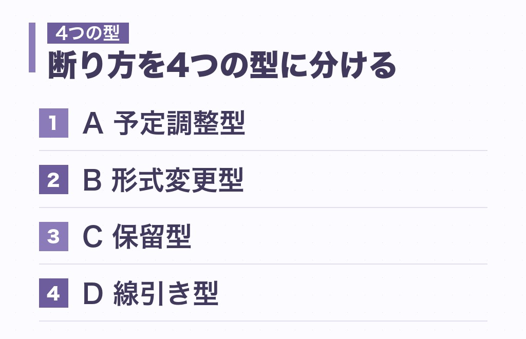 二人で会うのを避ける女性が脈なしかを、断り方の4つの型で見分ける