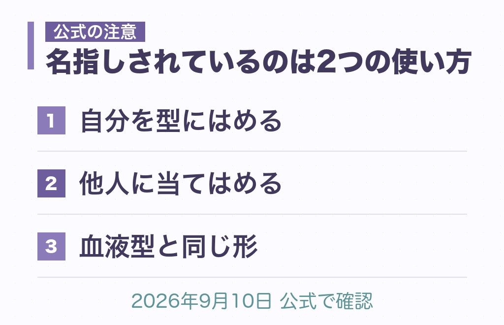 MBTIが気持ち悪いと感じる感覚は、公式の注意書きと重なっている